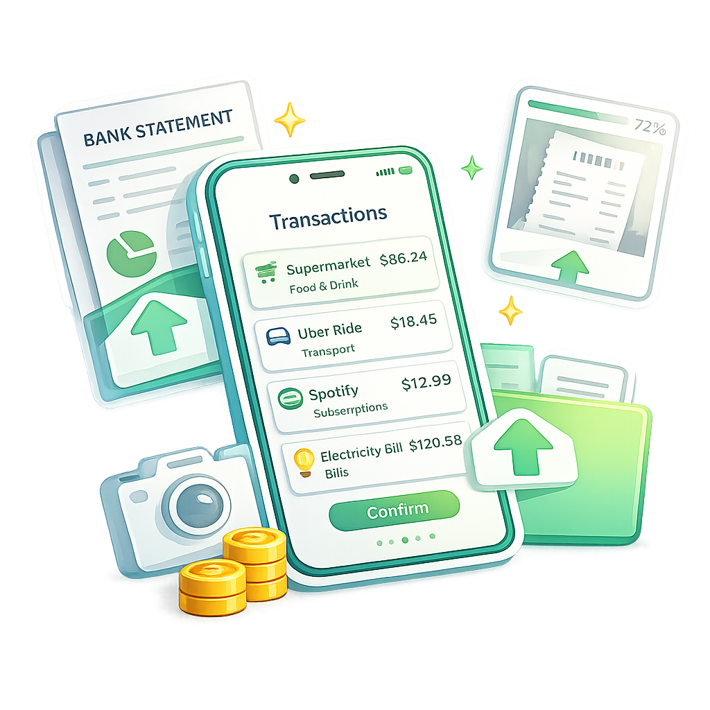 Organized Clover transactions ready for review